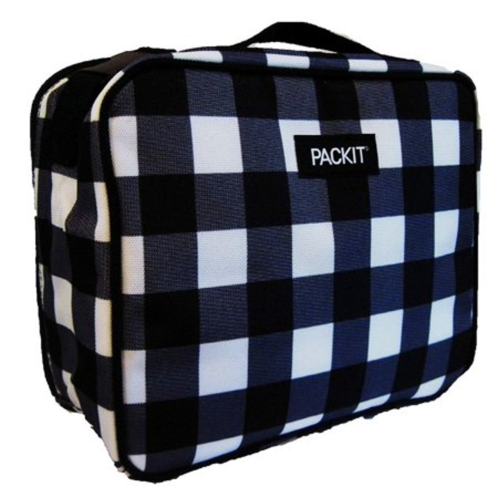 PACKIT Black White Freezable Classic Lunch Box